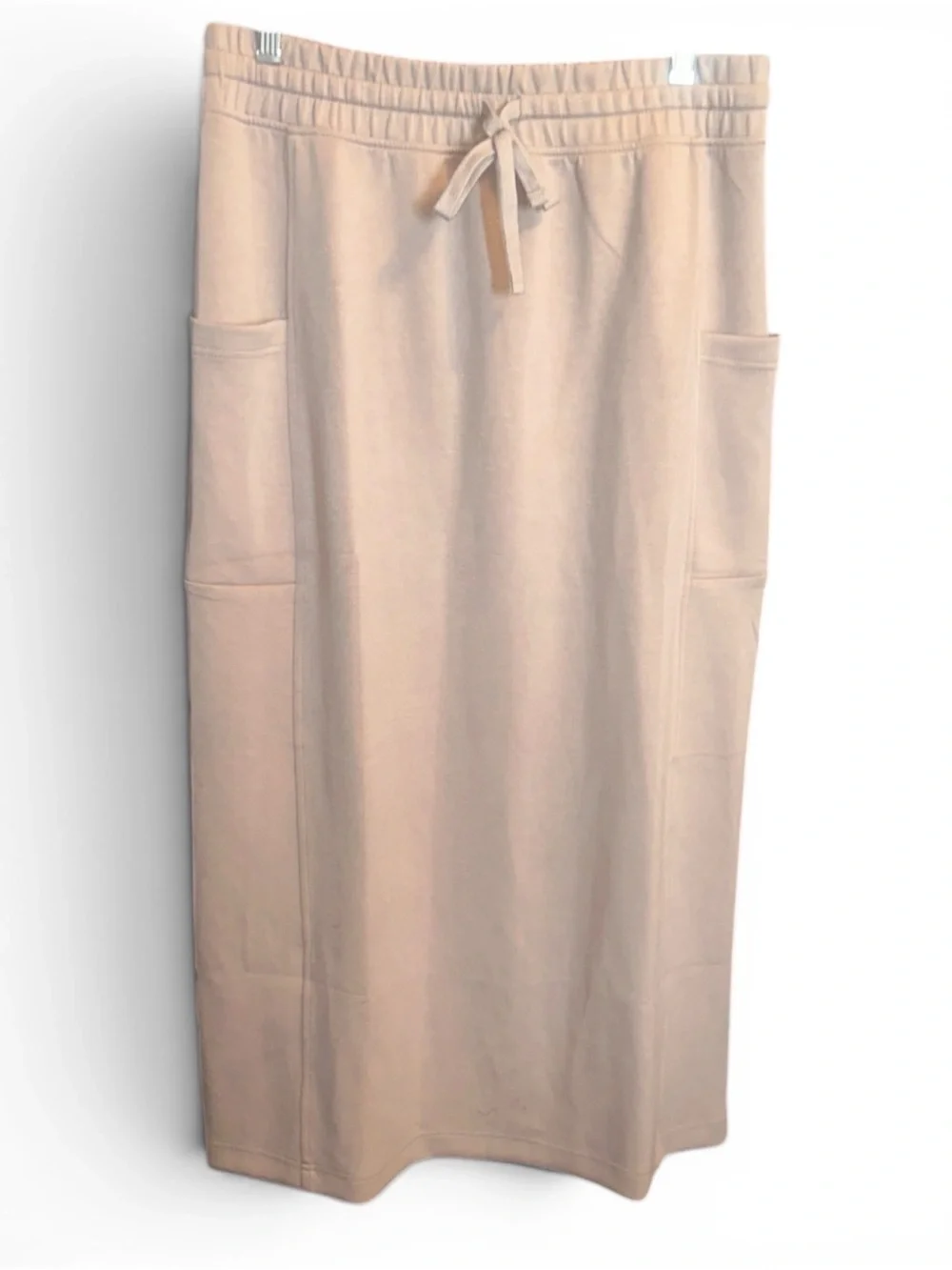 Rae Mode Lg Elegant Tan Midi Skirt with Pockets